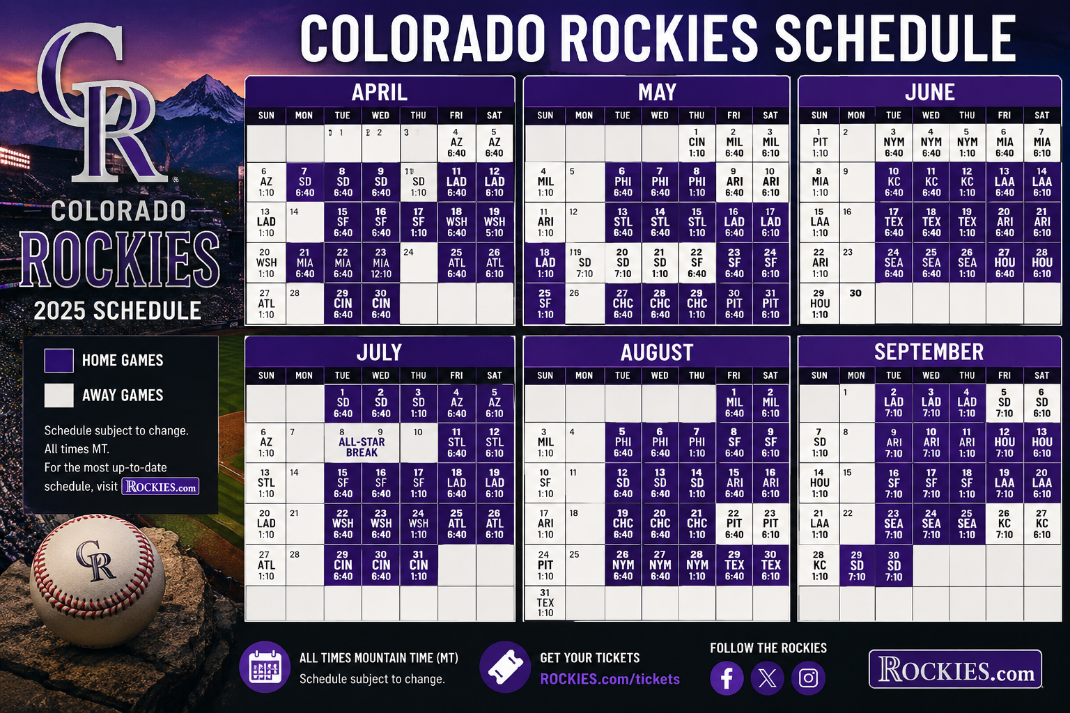 Colorado Rockies Schedule: Complete Guide to Games, Series, Tickets, and Season Planning