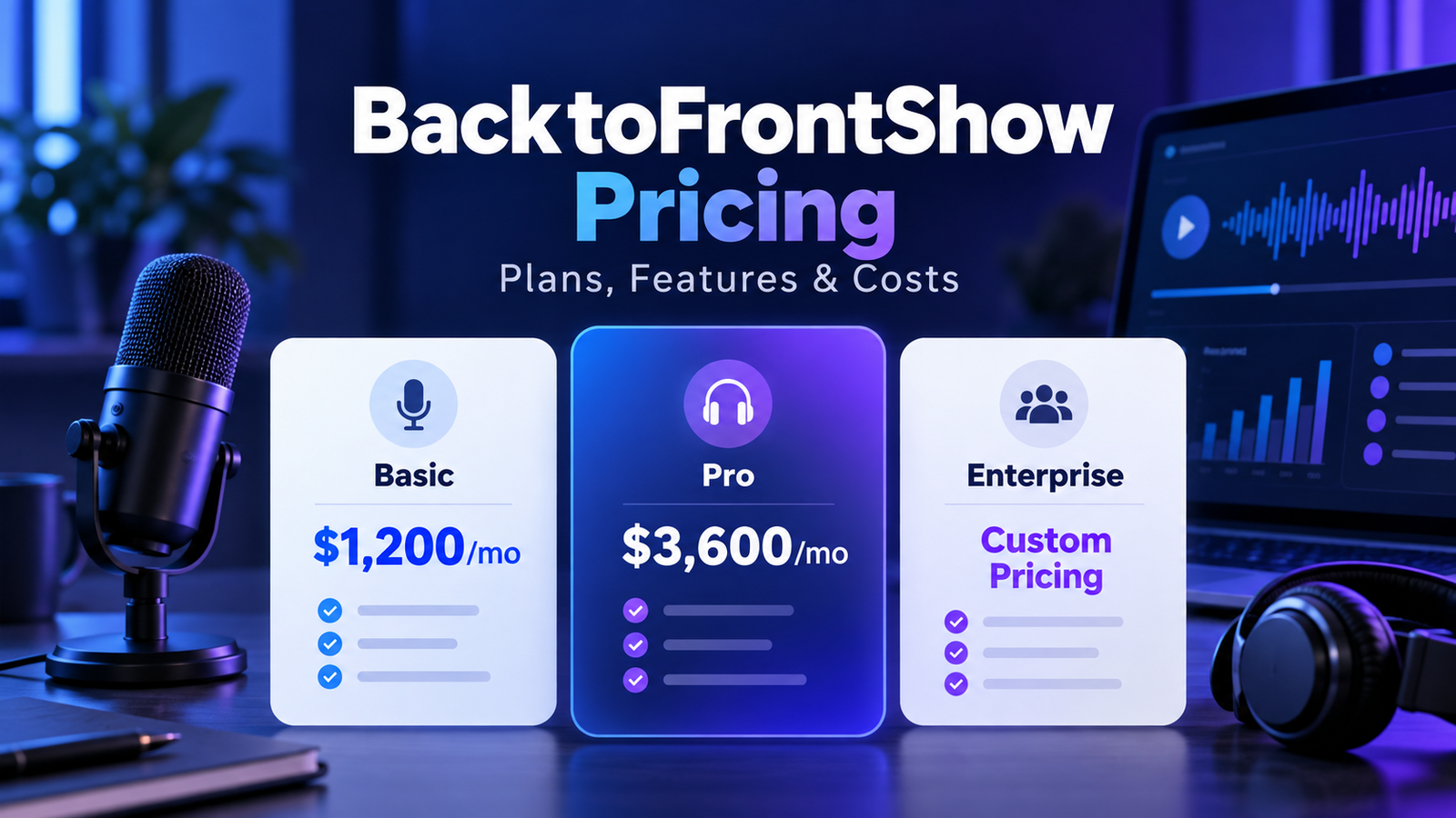 BacktoFrontShow Pricing 2026: Plans, Costs & Features
